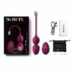 Вагінальні кульки Dorcel LOVE BALLS PLUM, вібрації та рухи внутрішньої кульки, пульт ДК - мініатюра 6