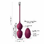 Вагінальні кульки Dorcel LOVE BALLS PLUM, вібрації та рухи внутрішньої кульки, пульт ДК - мініатюра 5