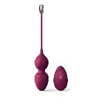 Вагінальні кульки Dorcel LOVE BALLS PLUM, вібрації та рухи внутрішньої кульки, пульт ДК - мініатюра 1