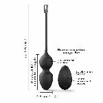 Вагінальні кульки Dorcel LOVE BALLS BLACK, вібрації та рухи внутрішньої кульки, пульт ДК - мініатюра 5