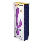Вібратор-кролик Wooomy Gili-Gili Vibrator with Heat Purple, відросток з вушками, підігрів до 40°С - мініатюра 4