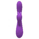 Вібратор-кролик Wooomy Gili-Gili Vibrator with Heat Purple, відросток з вушками, підігрів до 40°С - мініатюра 3