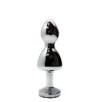 Металева анальна пробка Wooomy Lollypop Double Ball Metal Plug Red S, діам. 2,8 см, довжина 8,5 см - мініатюра 2
