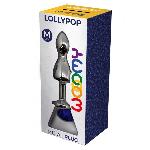 Металева анальна пробка Wooomy Lollypop Double Ball Metal Plug Blue M діаметр 3,1 см, довжина 9,4 см - мініатюра 3