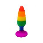 Силіконова анальна пробка Wooomy Hiperloo Silicone Rainbow Plug S, діаметр 2,4 см, довжина 9 см - мініатюра 2