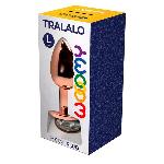 Металева анальна пробка Wooomy Tralalo Rose Gold Metal Plug Size L, діаметр 4 см, довжина 9 см - мініатюра 2