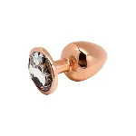 Металева анальна пробка Wooomy Tralalo Rose Gold Metal Plug Size L, діаметр 4 см, довжина 9 см - мініатюра 1