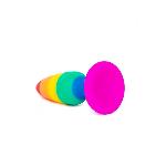 Силіконова анальна пробка Wooomy Hiperloo Silicone Rainbow Plug M, діаметр 2,9 см, довжина 11 см - мініатюра 2