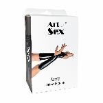Вінілові міттинки Art of Sex - Lora короткі, размер L, колір червоний - мініатюра 3