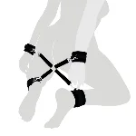 Хрестовина з натуральної шкіри Art of Sex – 4 Way Connector, чорний - мініатюра 1