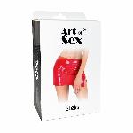 Сексуальна вінілова спідниця Art of Sex - Stela, розмір L-2XL, колір червоний - мініатюра 3