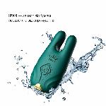 Смарт-вібратор для грудей Zalo - Nave Turquoise Green, пульт ДК, робота через додаток - мініатюра 5