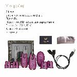 Смарт-вібратор для грудей Zalo - Nave Velvet Purple, пульт ДК, робота через додаток - мініатюра 7