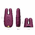 Смарт-вібратор для грудей Zalo - Nave Velvet Purple, пульт ДК, робота через додаток - мініатюра 3