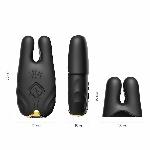 Смарт-вібратор для грудей Zalo - Nave Obsidian Black, пульт ДК, робота через додаток - мініатюра 3