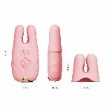 Смарт-вібратор для грудей Zalo - Nave Coral Pink, пульт ДК, робота через додаток - мініатюра 3