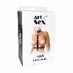 Сексуальна портупея із натуральної шкіри Art of Sex - Heidi, розмір XS-2XL, колір червоний - мініатюра 4