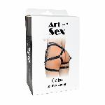 Гартери Art of Sex Claire, натуральна шкіра, розмір XS-М, колір червоний - мініатюра 4