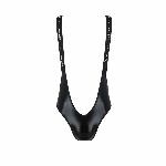Чоловіче відкрите боді Passion 027 BRUNO XXL/XXXL Black, під латекс, на шлейках - мініатюра 5