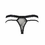 Чоловічі прозорі стринги Passion 029 THONG COLLIN XXL/XXXL Black, сітка - мініатюра 6