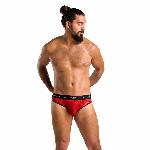 Чоловічі напівпрозорі труси Passion 031 SLIP MIKE S/M Red, під леопард - мініатюра 3