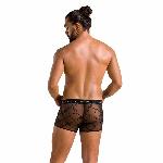 Чоловічі прозорі боксери Passion 032 SHORT JAMES XXL/XXXL Black, сітка - мініатюра 4
