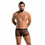 Чоловічі прозорі боксери Passion 032 SHORT JAMES XXL/XXXL Black, сітка - мініатюра 3