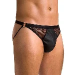 Чоловічі відкриті сліпи Passion 034 OPEN LUKE L/XL Black, екошкіра - мініатюра 1