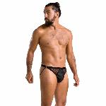 Чоловічі відкриті сліпи Passion 034 OPEN LUKE XXL/XXXL Black, екошкіра - мініатюра 3
