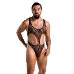 Чоловіче сітчасте боді Passion 040 LEON S/M Black, сітка, резинки - мініатюра 3