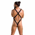 Чоловіче сітчасте боді Passion 040 LEON XXL/XXXL Black, сітка, резинки - мініатюра 4