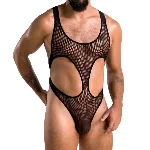 Чоловіче сітчасте боді Passion 040 LEON XXL/XXXL Black, сітка, резинки - мініатюра 1