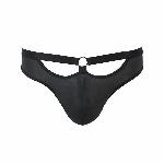 Чоловічі сліпи з вирізами Passion 041 SLIP JOE L/XL Black, екошкіра, відкриті сідниці - мініатюра 5