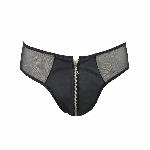 Чоловічі сліпи на блискавці Passion 042 SLIP TIMMY L/XL Black, екошкіра, сітка - мініатюра 5
