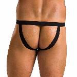 Чоловічі сліпи на шнурівці Passion 044 SLIP BEN L/XL Black, екошкіра, люверси - мініатюра 2