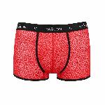 Чоловічі прозорі боксери Passion 046 SHORT PARKER S/M Red, сітка, під леопард - мініатюра 5