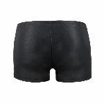 Чоловічі шкіряні боксери з блискавками Passion 049 SHORT MATT L/XL Black - мініатюра 6