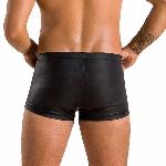 Чоловічі шкіряні боксери з клапаном Passion 050 SHORT PATRICK S/M Black - мініатюра 2