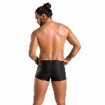Чоловічі шкіряні боксери з клапаном Passion 050 SHORT PATRICK S/M Black - мініатюра 4
