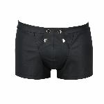 Чоловічі шкіряні боксери з клапаном Passion 050 SHORT PATRICK S/M Black - мініатюра 5