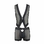 Комплект чоловічої білизни на шнурівці Passion 053 SET WILLIAM L/XL Black, жилет, боксери - мініатюра 5