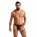 Чоловічі трусики танга з підв’язкою Passion 058 THONG BILL L/XL Black - мініатюра 3