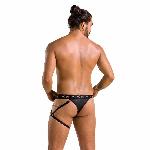 Чоловічі трусики танга з підв’язкою Passion 058 THONG BILL S/M Black - мініатюра 4