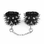 Наручники з шипами Art of Sex - Rose Spiked Leather Handcuffs, натуральна шкіра - мініатюра 3