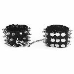 Наручники з шипами Art of Sex - Rose Spiked Leather Handcuffs, натуральна шкіра - мініатюра 2