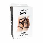 Сексуальні гартери Art of Sex - Gwen із натуральної шкіри, розмір XS-2XL, колір червоний - мініатюра 3