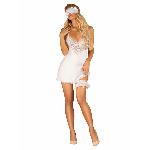 Ажурна підв’язка Obsessive Amor Blanco garter, white - мініатюра 2