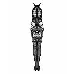 Сітчастий бодістокінг без рукавів Obsessive Bodystocking G331 S/M/L, black, з доступом - мініатюра 5