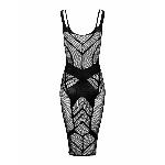 Напівпрозора сукня міді Obsessive D609 dress S/M/L, black - мініатюра 6