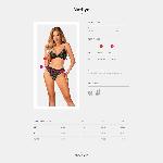 Комплект білизни Obsessive Natilya 2-pcs set XS/S, black, бюстгальтер, трусики - мініатюра 7
